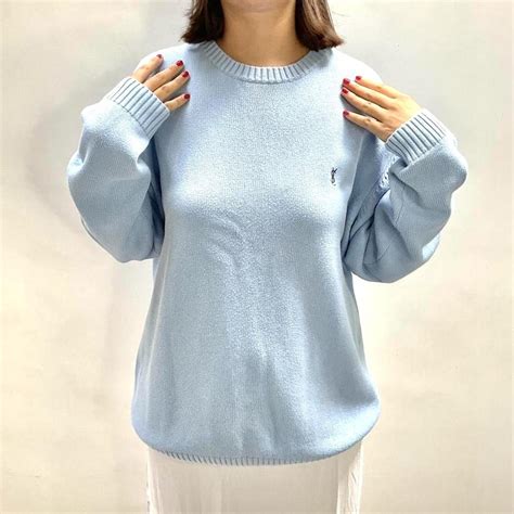 Yves Saint Laurent jumper 90’s Baby blue vintage 